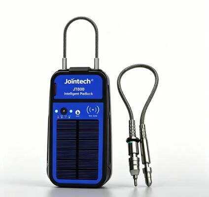 Jointech JT800 KI-betriebenes GPS-Smart-Hängeschloss∙∙ Solarwasserdichtes Echtzeit-Frachtverfolgungs-elektronisches Schloss mit Fernschloss