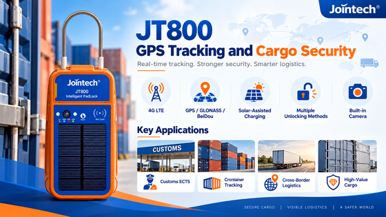 JT800 4G GPS-Elektronikschloss für Containerverfolgung und Ladungssicherung